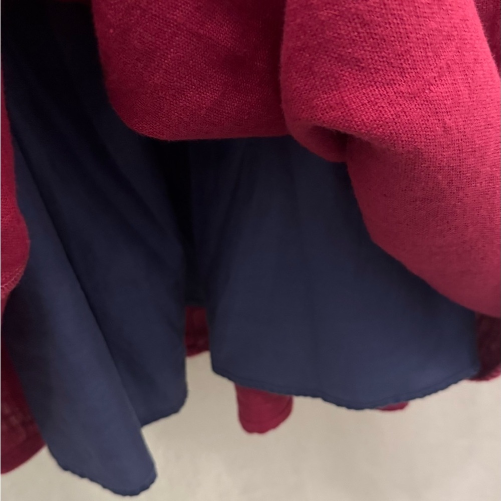 RARE The Pockets Project Bonbon Linen Dress Peony Classic Minimalist Style Large - Picture 4 of 8